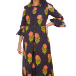 Block Printed Black Cotton Kurti