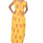 KnDress Block Printed Yellow Kurti